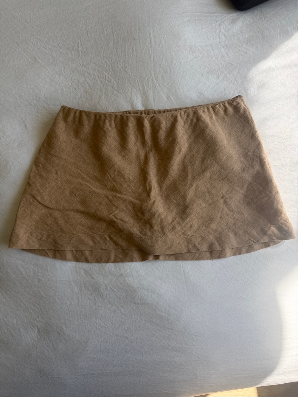 Women's Tan Linen Mini Skirt - Free People